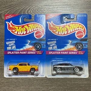 VINTAGE 1994 HOT WHEELS MATTEL ERROR Ferrari Splatter Paint Series Set Of 2ea